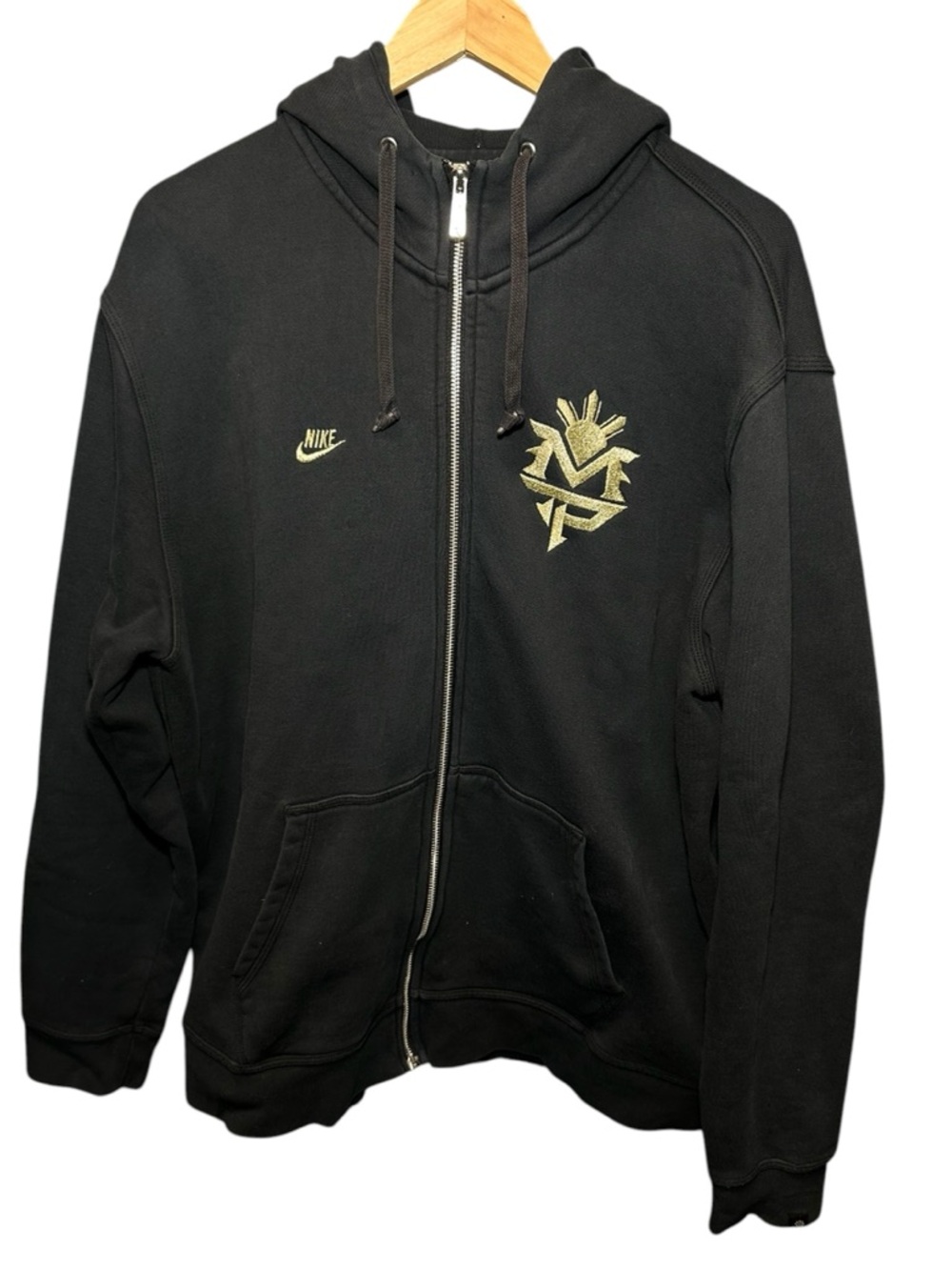 Nike Manny Pacquaio HyperKO Hoodie Mens Sz XXL Black Gold